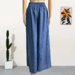 High Waist Solid Color Wide Leg Pants Summer Chic Loose Women Trousers - Image 4