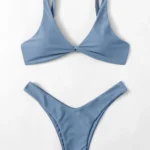 ZTVitality Solid Tie Sexy Bikini 2021 Hot Sale Padded Bra High Leg Bandage Push Up