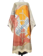 African Dresses For Women Oversize Traditional Muslim Twill Silk Abaya Kaftan Dress