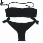 EONAR Bikini 2025 Solid Women Swimsuit Brazilian Cut Bottom Bikini Set Push Up Swimwear - Image 2