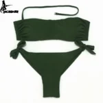 EONAR Bikini 2025 Solid Women Swimsuit Brazilian Cut Bottom Bikini Set Push Up Swimwear - Image 3