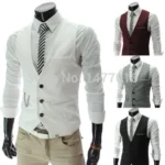 M-7XL 2026 New Dress Vests For Men Slim Fit Mens Suit Vest Male Waistcoat Jacket - Image 5