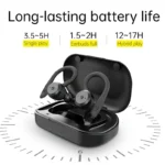 20 Hours Play time Swimming Waterproof Bluetooth Earphone Earbuds Stereo - Image 3