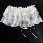 2025 Korean Ins Unique Lace Layered Gauze Skirts Lace Trim A-Line Short Cloth Mini Waist Skirts