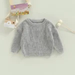 Children s Unisex Fall Sweater Vibrant Polka Dots Design with Long Sleeves