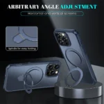 For Magsafe Wireless Charge Fold Magnetic Stand Phone Case For iPhone - Image 3