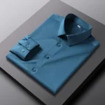 Men's Casual and Fashionable Long Sleeved Solid Color Shirt Non Ironing