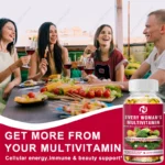 Daily Women's Multivitamin - Super Vitamins (A B C D E K) + Iron + Zinc + Organic Non-GMO Ingredients - Image 3