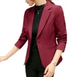 Black Women Blazer 2025 Formal Slim Blazers Lady Office Work Suit Pockets Jackets Coat - Image 4
