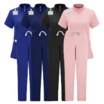 Surgical Uniforms Woman Nursing Sets Pocket Top Straight Pants