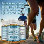 Omega 3 Fish Oil - for Nervous System, Skin and Hair Health, Antioxidants - Easy To Swallow - Image 6