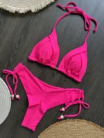 2025 New Sexy Triangle Bathing Suit for Women Brazilian Bikinis Halter Swimwear Set - Image 4