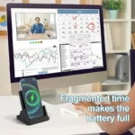 Desktop Removable Wireless Charger Vertical Holder Stand For iPhone - Image 4