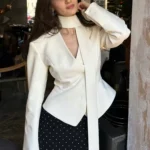 Tossy 3 Piece-Set Female Suit Mini Skirt Elegant Striped Commute Patchwork Fashion