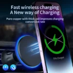 Magnetic Car Wireless Charger RGB For iPhone12 13 14 15 16 17 Pro Max Macsafe Car Phone Holder - Image 5