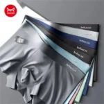 MIIOW 3Pcs Ice Silk Man Underwear Boxer Metal Fiber Antistatic Men Underpants Seamless