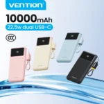 Vention CCC 22.5W 10000mAh Power Bank Portable Fast Charger for Xiaomi iPhone Samsung Spare Battery 3C Certified Powerbank