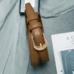 Belt Summer Brown Belt with Fine Matching Western Pants Simple and Versatile Belt - Image 5