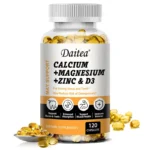 Daitea Calcium Magnesium Zinc Capsules Vitamin D3 helps support bones, teeth, heart