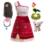 Girls New Movie Moana 2 Dress Halloween Party Adventure Costume Girl