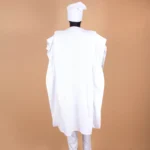 African Men`s Clothing Embroidery Agbada Shirts Pants and Hats 4 Piece Set - Image 4