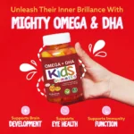 Kids Omega DHA Gummies Vitamins Supplement Vitamin Healthy Biotin - Image 2