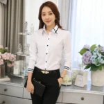 Korean Fashion Women Shirts White Shirt Women Long Sleeve Shirts Blouse - Image 3
