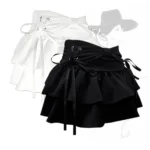 New Fashion Women Hot Girl Sweet Kawaii Bow Vintage Y2k Clothes American Streetwear - Image 2