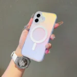 NEW For Iphone 17 Pro Max Laser Color-Changing Matte Phone Case 17Pro Magnetic Cover - Image 4