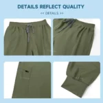 Stretch Scrubs Women Set Nursing Uniforms Clinical Scrubs Set Top+ Jogger Pants - Image 6