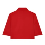 Women's Cropped Short Blazer New 2026 Spring Summer High-Neck Short Sleeve Button - Image 6
