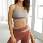 Two Piece Yoga Set Women Sportswear Suit Outfit Gym Leggings With Bra Pants Sports - Image 2