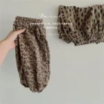 autumn New Girl Children Loose Leopard Casual Pants Baby Fashion Pants Kid Costume
