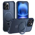 For Magsafe Wireless Charge Fold Magnetic Stand Phone Case For iPhone