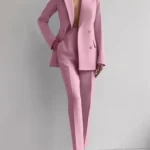 Spring Casual Long Sleeve Suit Set Autumn Elegant Office Lady Solid Slim Tops Two Piece Sets