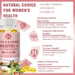Inositol & D-Chiro Supplement For Women - Ideal 40:1 Inositol Ratio - Supports Hormone Balance - Image 2