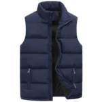 Mens Vest Jacket Warm Sleeveless Jackets Winter Waterproof Zipper Coat - Image 4