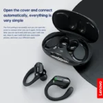 Original Lenovo XT80 Sports Wireless Earphones with Mics, LED Power Display,Hifi Stereo Sound - Image 3