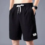 Ice Silk Shorts Men's Thin Sports Cropped Pants Loose Straight Leg - Image 4
