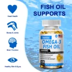 Fish Oil Omega 3 - Helps Improve Eyes, Joints, Antioxidants, Improves Skin Health - Image 3