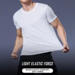 Men's Quick Dry Short Sleeve Gym Running Moisture Wicking Round Neck T-Shirt - Image 5