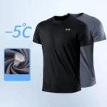 Men's Quick Dry Short Sleeve Gym Running Moisture Wicking Round Neck T-Shirt - Image 2