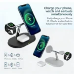 3 in 1 Magnetic Wireless Charger Stand for Magsafe iPhone 16/15/14/13/12 Apple Watch - Image 4