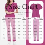 Women's Nurse Scrub Set V-Neck Short Sleeve Zipper Belted Multi-Color Long Pants - Image 6