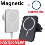 Magnetic Wireless Car Charger Air Vent Clip Phone Holder For Magsafe iPhone