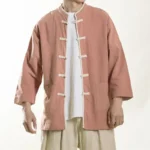 Chinese Traditional Dress Spring Summer Cotton Line Shirt Men Clothing Plus Size - Image 4