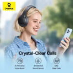 Baseus BH1 Lite Wireless Headphones Bluetooth 6.0 ENC Clear Call Headsets - Image 3