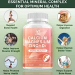 Calcium + Magnesium + Zinc + Vitamin D3 Capsules - Supports Bone and Nervous System - Image 3