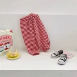 Summer Plaid Mosquito Proof Pants Outdoor Wear Baby Girls New Style Fashion - Image 5