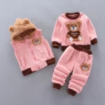 Winter Baby Clothing Sets Autumn Boys Girls Thick Warm Suits Hooded Sweater - Image 3